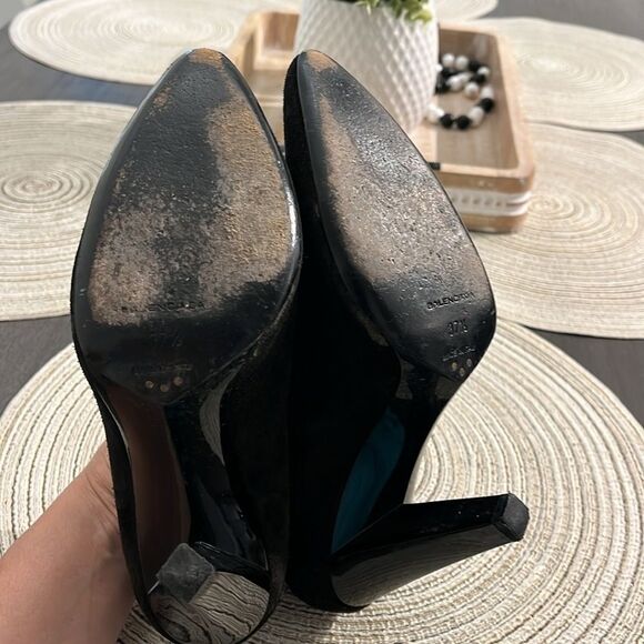 Balenciaga Black Suede Ankle Boots Size 7.5 - Picture 6 of 15